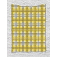 thumbnail image 1 of Abstract Tapestry, Stripped Pattern Crossed Horizontal and Vertical Lines Art Graphic Print, Wall Hanging for Bedroom Living Room Dorm Decor, 40W X 60L Inches, Mustard Purpleblue, by Ambesonne, 1 of 2