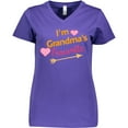 thumbnail image 3 of Inktastic I'm Grandma's Favorite with Arrow and Hearts in Pink Women's V-Neck T-Shirt, 3 of 5