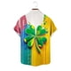 thumbnail image 5 of Ceisia Men's St. Patrick's Day Short Sleeve Shirt Clover Print Regular Straight Fit Green Turn-Down Collar Spring Summer Shirt Gift, 5 of 6