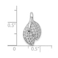 thumbnail image 4 of Sterling Silver Rhodium-plated CZ Leaf Slide QP5293, 4 of 4