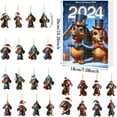 Advent Calendar Christmas 2024 24 Pcs Puppy Christmas Countdown Gift