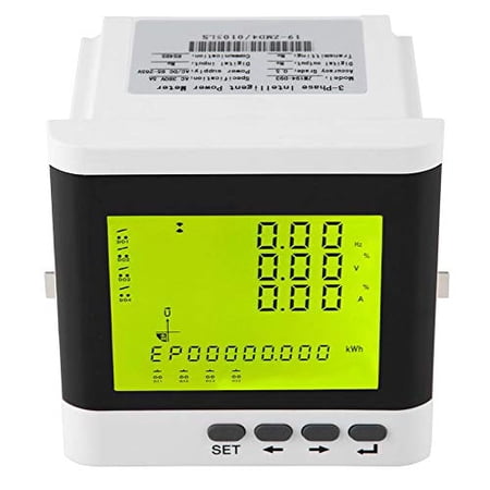 Multi Function Three Phase Programmable Electric Watt Active Power Meter Volt Amp Energy Monitor High Precision Digital LED Ammeter Voltmeter LCD Display Panel$$Tools & Hardware Other