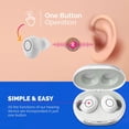 thumbnail image 2 of Digital Hearing Amplifier - Next Generation in The Ear Personal Sound Device w/Noise Reduction - Rechargeable ITE 2 Piece Set, Portable Charging Case Sound Assist for Adults and Seniors, White, 2 of 8