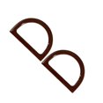 thumbnail image 1 of 2Pcs Women Purse Handles Belt Replacement DIY Handmade for Handles Replacement Tote Purse Making brown D shape, 1 of 9