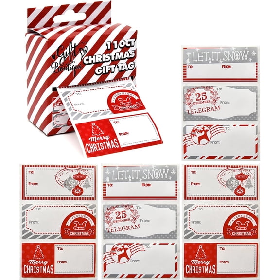 110 Count Christmas Gift Tag Stickers