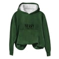 thumbnail image 1 of Rbaofujie Chandails pour Femmes, Haut Décontracté Imprimé à Col Rond et Manches Longues, Chandails en Molleton à Capuche Amples, Vert, Automne, 1 of 3