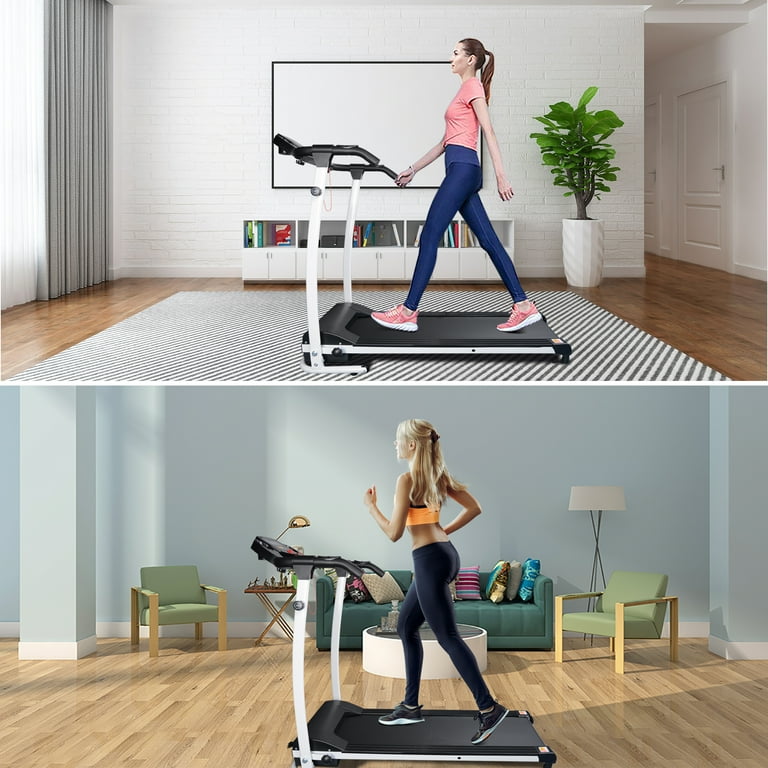 Yescom Foldable Electric Treadmill for Seniors with LCD Handrails Ideal for Home Office Exercises Walmart