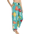 thumbnail image 2 of Uemuo Mushrooms Pattern Women's Wide Leg Palazzo Lounge Pants with Pockets Light Weight Loose Comfy Casual Pajama Pants-Small, 2 of 9