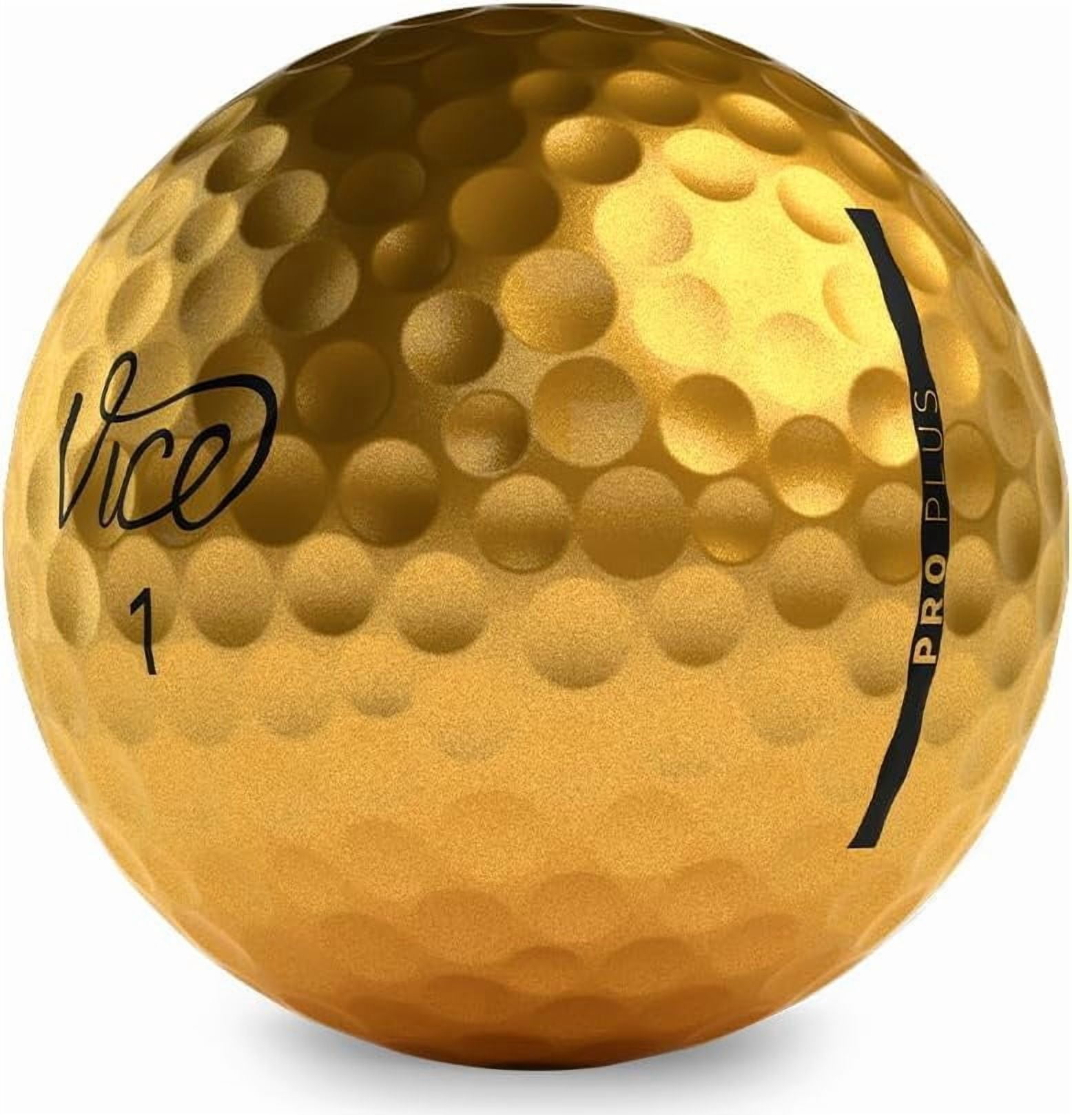 (2 pack) Vice Pro Plus Golf Balls, Gold 12pk