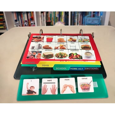 1 Communication Book 240 Picture Cards with ASL Laminated Visual Cues ...