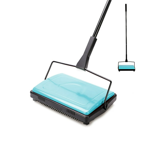 Eyliden Carpet Sweeper Cleaner for Home Office Low Carpets Rugs Undercoat Carpets Pet Hair Dust Scraps Paper Small Rubbish Cleaning with a Brush gREEN