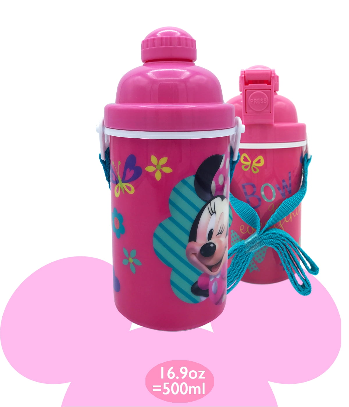 Stop Slacking Pink Minnie Mouse Disney Cartoon 32oz Water Tracker Bottle -  Jolly Family Gifts