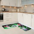 thumbnail image 2 of Juego de 2 alfombrillas de cocina de terciopelo de cristal con el logotipo del equipo de fútbol Jets, alfombrilla absorbente antideslizante para el hogar, el dormitorio y la cocina, 2 of 6