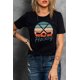 thumbnail image 2 of ABPHQTO Camiseta casual con círculo de rayas de arco iris sobre hielo de hockey negro para mujer, 2 of 5