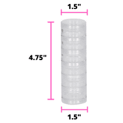 Everything Mary Round Stackable Clear Plastic Containers 6-Pack – Craft & Bead Storage Jars