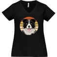 thumbnail image 3 of Inktastic Border Collie Cute Dog Women's Plus Size V-Neck T-Shirt, 3 of 5