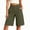 Army Green, variant on Elvqul Plus Size Shorts for Women Bermuda Shorts Dressy Casual with Pocket Summer Going Out Holiday Ladies Casual Shorts