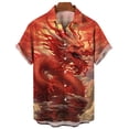 thumbnail image 5 of Camisa de Año Nuevo 2024 para hombre, camisas de manga corta con cuello de solapa a la moda, blusas y camisas con estampado 3D de dragón geniales, 5 of 5