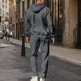 thumbnail image 4 of Men’s Hooded Pullover Sweatshirt and Jogger Pants Two-Piece Set Casual Drawstring Hoodie with Kangaroo Pocket, 4 of 5