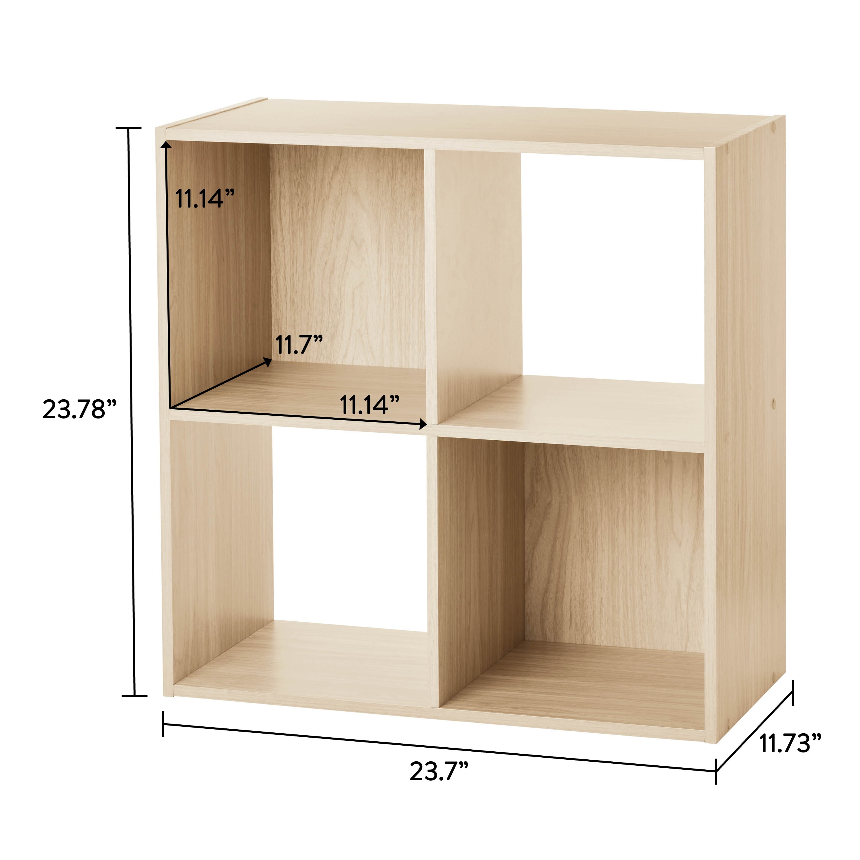 Mainstays 4 Cube Storage Organizer, Spring Pine