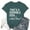 Dark Green, variant on Vetement Femme ete 2025 Ladies Fashion Casual Letter Printed Round Neck Short Sleeved T Shirt Top Ling Sleeve Shirt Long Sleeve Compression Women Long Plain Shirts for Women Running T Shirts XXL XXL