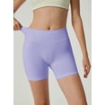 thumbnail image 3 of Chiclily Womens High Waisted Quick-Dry Shorts with 4-Way Stretch Technology for Daily & Sports Activities, Light Purple XL, 3 of 6
