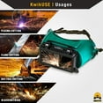 thumbnail image 6 of KwikSafety (Charlotte, NC) EAGLE EYES Welding Goggles Flip-Up (ANTI-FOG Snug FIT) Shade 5 + Shade 10 Industrial ANSI Ventilation Safety Plasma Jet MIG TIG Torch Flame Cutting Gas Oxy-Acetylene | Green, 6 of 6