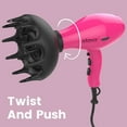 thumbnail image 2 of Xtava Black Orchid Hair Diffuser for Curly Hair and Frizz Control, Plastic Blow Dryer Attachment, 2 of 10