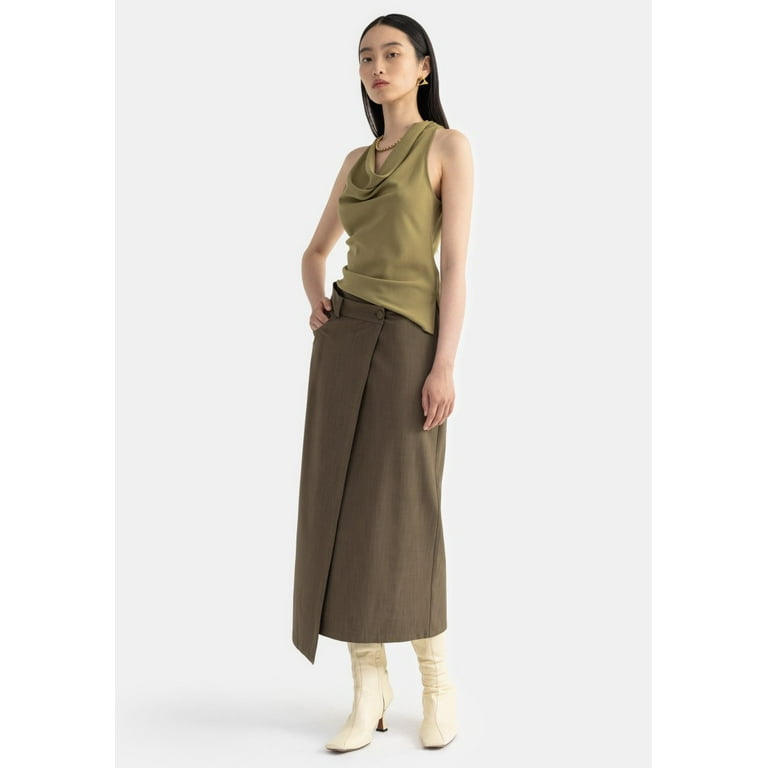 Green maxi skirt 60 discount