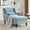 Light Blue, variant on Chaise Lounge Chair Indoor, Upholstered Chenille Sleeper Sofa Bed with Wooden Armrests and Legs, Lazy Reading Chair Couch, Bearing 500LBS, Red