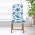 thumbnail image 4 of Xoenoiee Turtle Starfish Water Plants Print Dining Chair Covers Removable Washable Stretch Slipcovers with Elastic Band for Restaurant Kitchen Hotel Decor Supplies, 1 Pack, 4 of 7
