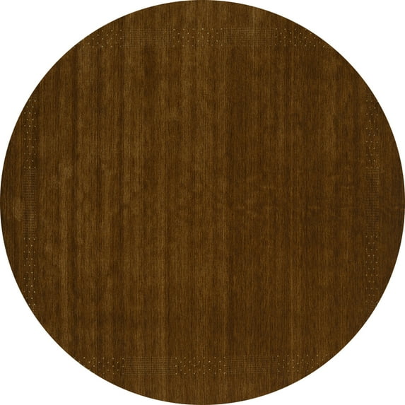 Ahgly Company Indoor Round Abstract Turquoise Blue Contemporary Area Rugs, 6' Round