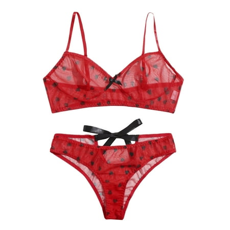 

AURIGATE Sexy Lingerie for Women Sexy Lingerie Sexy Cute Girl Princess Style Love Bow Underwear Underwear Set Clearance