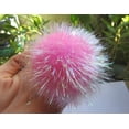 thumbnail image 3 of YYCRAFT 15pcs Jumbo Glitter Tinsel Pom Poms Sparkle Balls for DIY Craft,Cat Toys-Pink(2"), 3 of 3