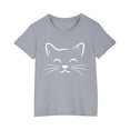 thumbnail image 2 of RXIRUCGD T-shirt Imprimé Halloween pour Enfants Garçons Filles Mode Mignon Col Rond Manches Courtes (Gris, Taille:9 Ans), 2 of 4