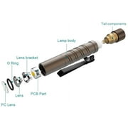 OLIGHT I3T EOS 180 Lumens Dual-Output Slim EDC Flashlight for Camping and Hiking, Tail Switch Flash Light with AAA Battery (Desert Tan)