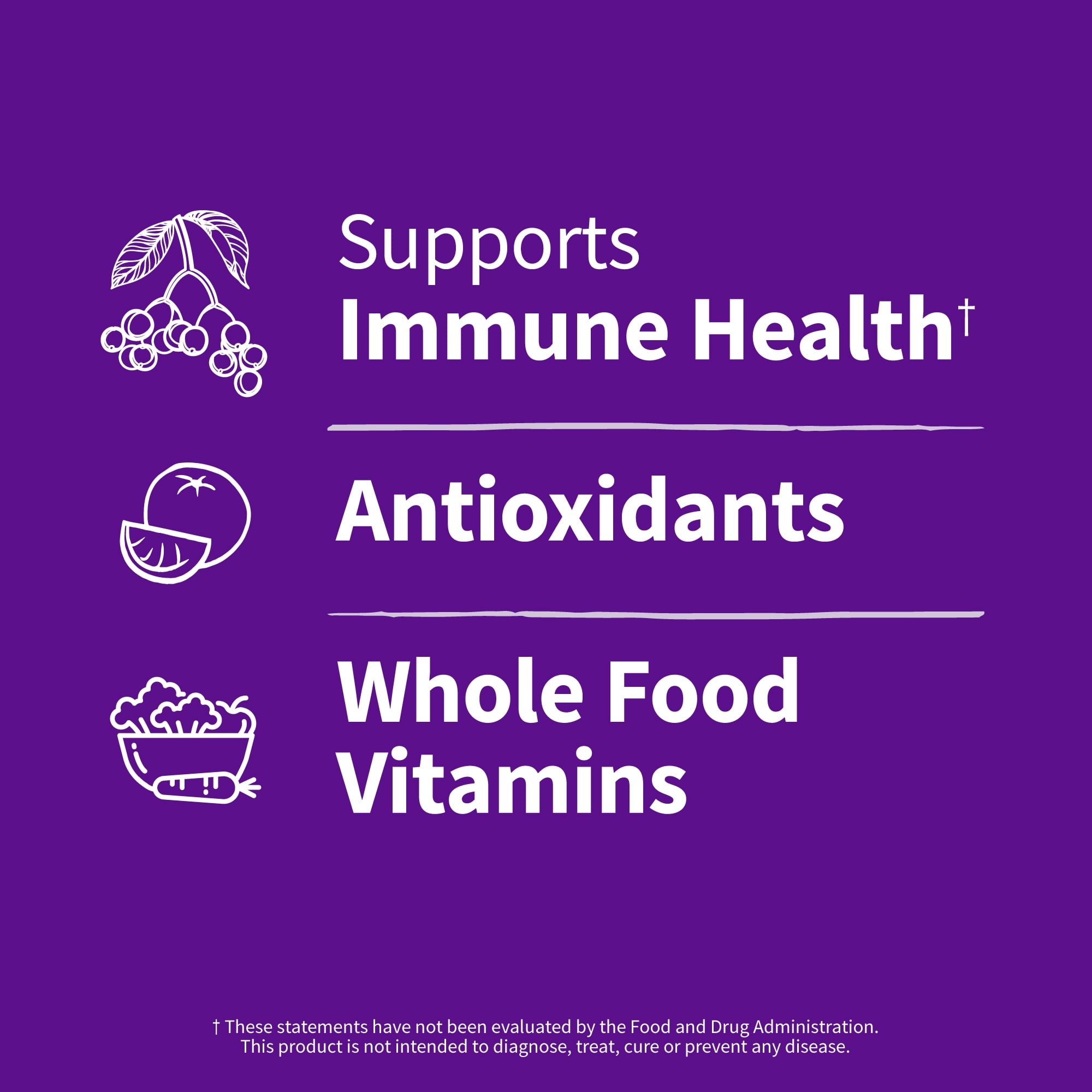 Garden of Life Elderberry Immune Gummies with Zinc, Whole Food Vitamin C & D3 – Non-GMO, Berry Flavor, 60ct