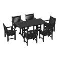 thumbnail image 2 of WestinTrends Malibu 7-Piece HDPE Outdoor Dining Patio Table and Chairs Set, Black, 2 of 14