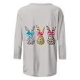thumbnail image 5 of Ounisa Womens 3/4 Sleeve T Shirt Crew Neck Easter Bunny Printed Pullover Loose Fit Casual Spring Relaxed Tops S-3XL, 5 of 7
