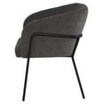 thumbnail image 3 of Nuevo Estella 18" Fabric & Steel Metal Dining Chair in Matte Cement/Matte Black, 3 of 4