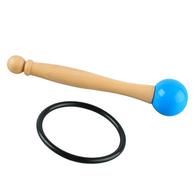 Mazo De Cuenco Tibetano, Mango De Madera, Cabeza De Goma, Palo De Percusión De Sonido Hermoso Y Transparente Con Anillo De Goma, Cartucho De Repuesto, Agujas, Accesorios