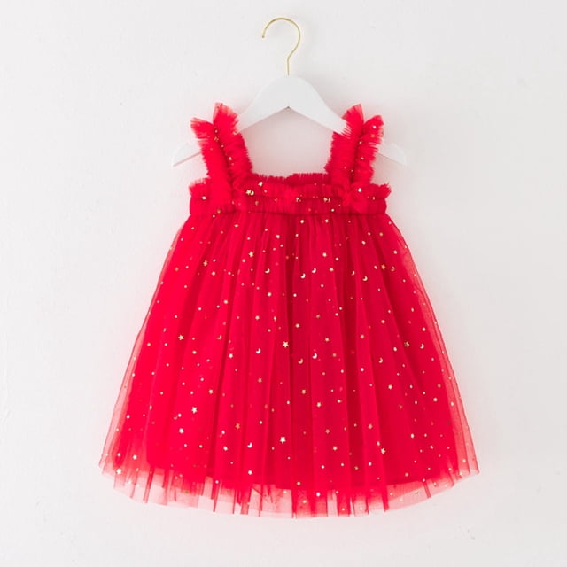 Cowsor Baby Girl Dress Flower Tulle Party Dresses Princess Pageant Birthday Wedding