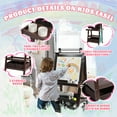 thumbnail image 5 of Signature Fitness 3-in-1 Kids Art Easel，Double-Sided Wooden Easel，with Chalkboard, Whiteboard, Paper Roll, 2-Tier Rack & 2 Storage Boxes, 5 of 6