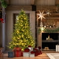 thumbnail image 2 of Patiojoy 6FT Artificial Christmas Tree Pre-lit Xmas Tree with 280 Warm White LED Lights 8 Lighting Modes 788 PE & PVC Branch Tips, 2 of 10