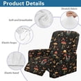 thumbnail image 5 of Kuiaobaty Mushroom Butterfly Moon Recliner Chair Cover for Large Recliner Flower Easy Replacement Reclining Sofa Slipcover Comfortable Reclining Slipcover with Side Pocket for Pets, 5 of 8