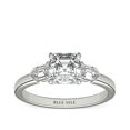 thumbnail image 1 of 0.75 T.C.W Asscher Shape Natural Diamond Latest Design Three Stone Wedding Ring for Ladies Solid 950 Platinum Size 8, 1 of 8