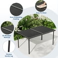 thumbnail image 4 of 7-Piece Outdoor Patio Dining Set for 6 Persons, 55" Rectangular Table & 6 Textilene Chairs with Iron Armrests for Porch, Lawn and Poolside, 4 of 8