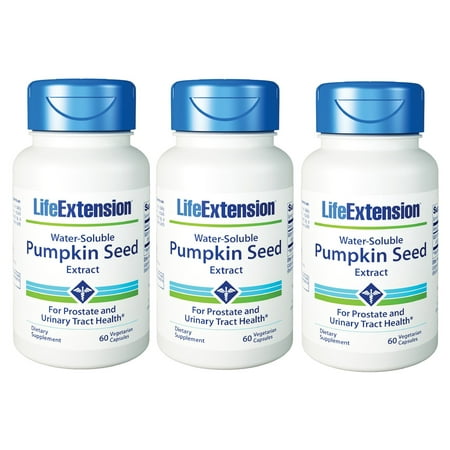 Life Extension Water-Soluble Pumpkin Seed Extract 60 Veggie Capsules (Pack of