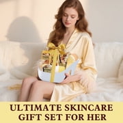 Spa Luxetique Gift Baskets for Women, 8 Pcs Vanilla Bath Sets Birthday Gift Ideas for Her, Body Self Care Kits for Mom, Girlfriend