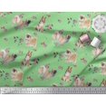 thumbnail image 2 of Soimoi Rayon Fabric Floral,Sheltie & Pekingese Dog Print Fabric by The Yard 42 Inch Wide, 2 of 3